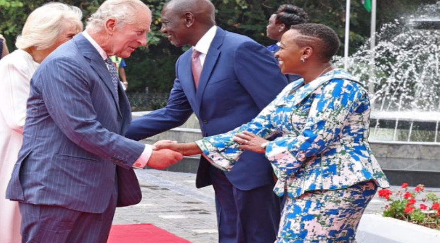 President Ruto and First Lady Receiving King Charles And Queen Camilla